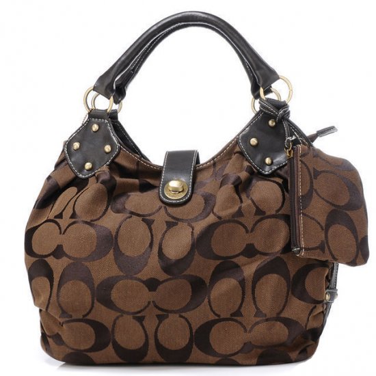 Coach In Signature Medium Coffee Satchels AZM | Women - Click Image to Close